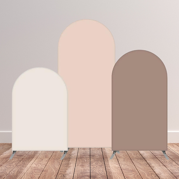 Přenosné strečové textilní fotopozadí na konstrukci - 3 x oblouk