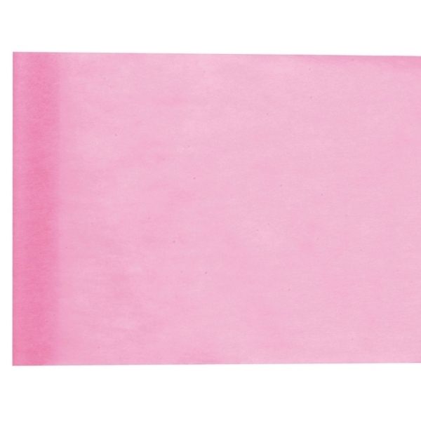 Šerpa / běhoun na stůl - netkaná textilie růžová 10 m x 30 cm