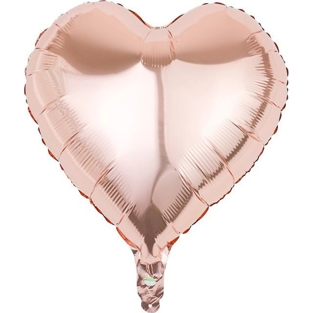 Balónek fóliový srdce růžové zlato