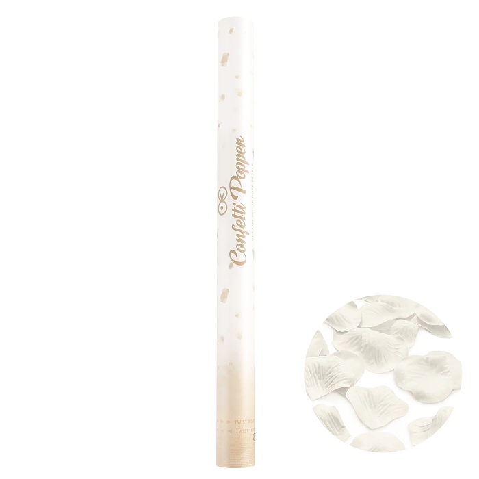 Konfety vystřelovací - lístky růží krémové 60cm